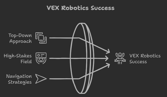 VEX Robotics Navigating Vex High Stakes Field Top Down Approach