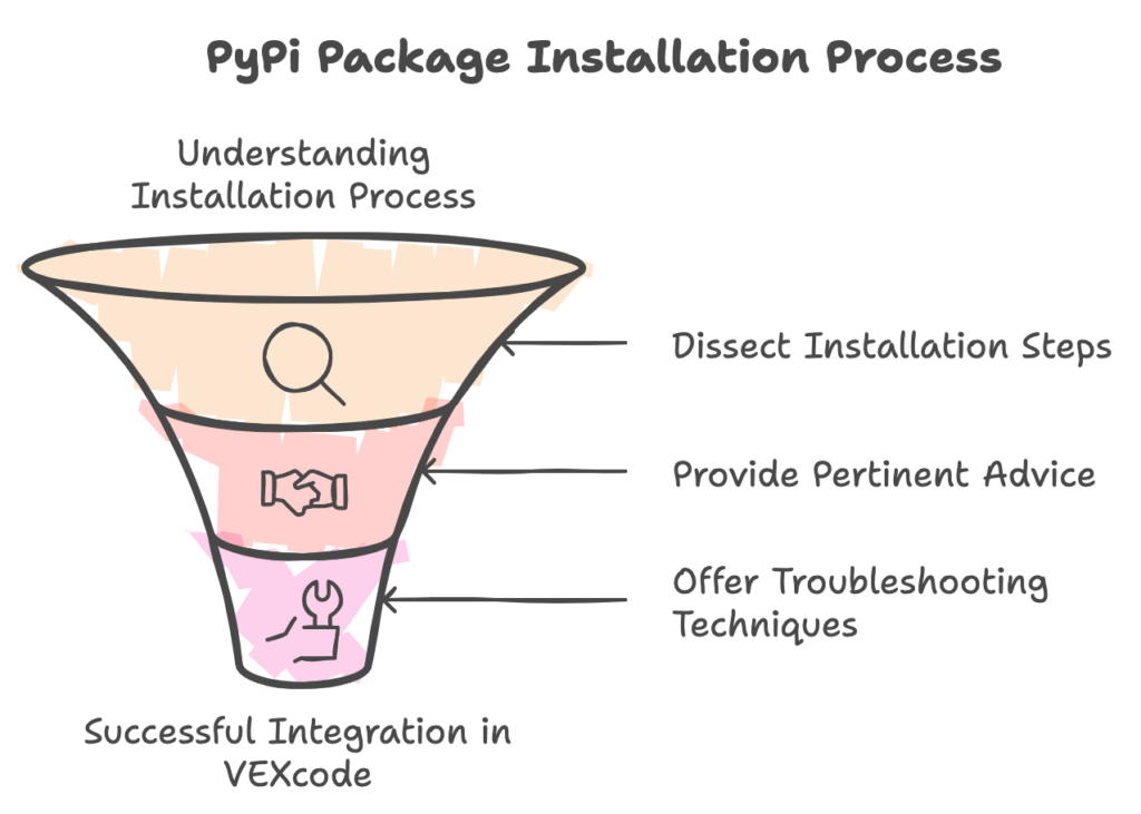 install a pypi package to vexcode